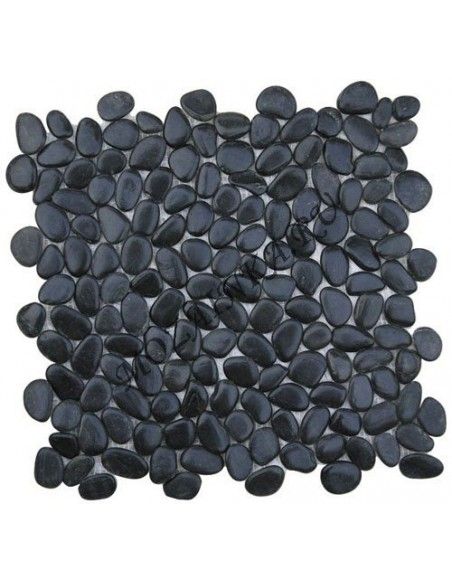 Perla Nero мозаика из гальки "Философия Мозаики"