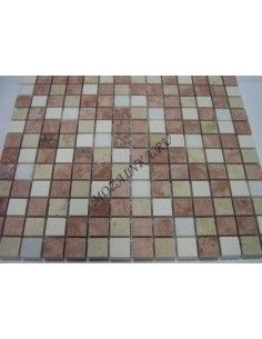 Mix Pink Honed каменная мозаика "Философия Мозаики" 2