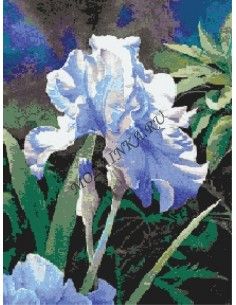 PL3-185 Ирисы панно из стеклянной мозаики "Философия Мозаики"