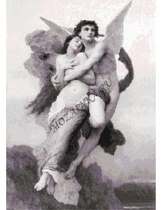 D7 Восторженная Психея панно из стеклянной мозаики "Философия Мозаики"