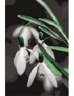 Ландыш панно из стеклянной мозаики "Философия Мозаики"