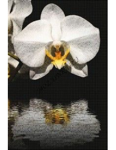 Орхидея панно из стеклянной мозаики "Философия Мозаики"