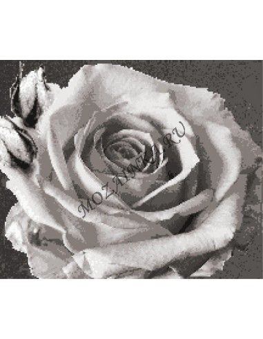 Роза панно из стеклянной мозаики "Философия Мозаики"