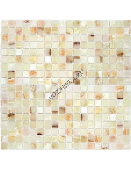 Карамель / Ледо Onice Jade Bianco POL 15x15x7 мм мозаика из оникса