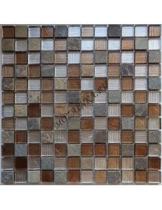 Карамель / Ледо Alcantara Ruggine 23x23 мозаика из камня и стекла