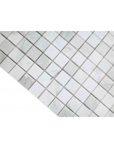 Карамель / Ледо Dolomiti Bianco Mat 15x15 4мм каменная мозаика 2