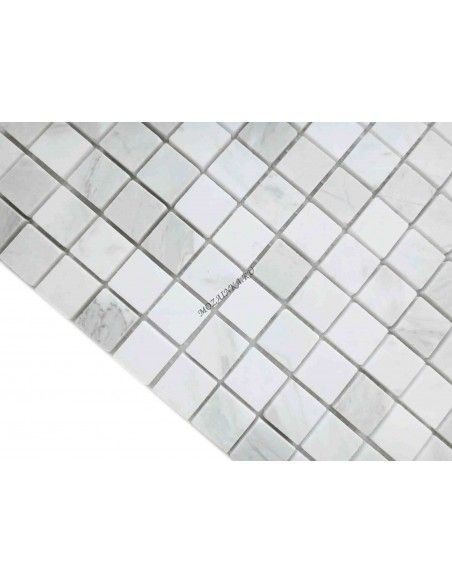 Карамель / Ледо Dolomiti Bianco Mat 23x23 4мм каменная мозаика