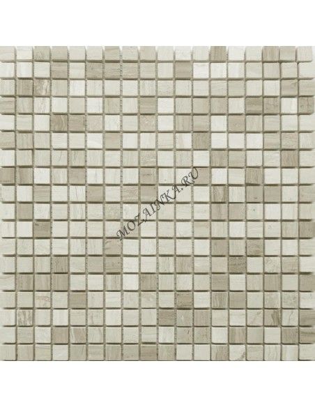 Карамель / Ледо Travertino Silver Mat 15x15 4мм каменная мозаика