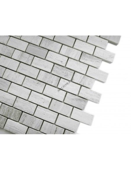 Карамель / Ледо Travertino Silver Pol 23x48 4мм каменная мозаика