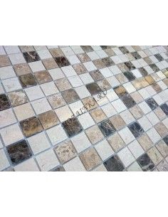 Карамель / Ледо Pietra Mix 1 Mat 23x23 4мм каменная мозаика 2