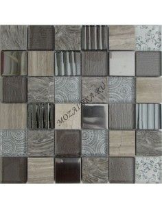 Elements Grey мозаика из камня и стекла "Философия Мозаики"