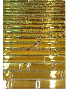 Mirror Stripes Gold мозаика зеркальная "Философия Мозаики" 2