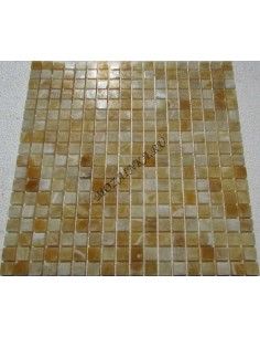 M073-15-8P Onyx Yellow мозаика из оникса "Философия Мозаики" 2