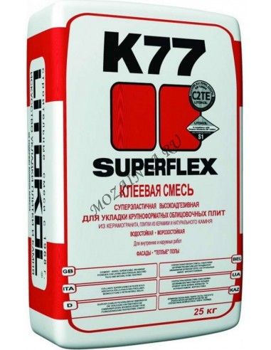 Litokol Superflex K77 клей цементный для керамогранита и плитки