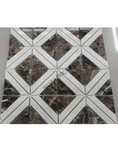Romb Cream каменная мозаика "Философия Мозаики" 2