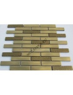 Stripes Matt Gold 23*98 мозаика стеклянная "Философия Мозаики" 2