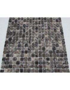 Emperador Dark 15-4T каменная мозаика "Философия Мозаики" 2