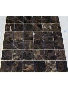Emperador Dark 48-6P каменная мозаика "Философия Мозаики" 2