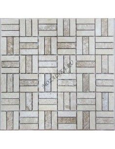 Travertine 48x15-7M мозаика из травертина "Философия Мозаики"