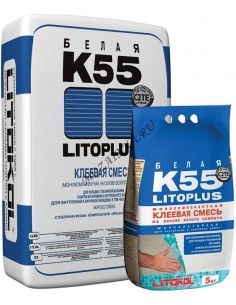 Litokol Litoplus K55 25 кг клей цементный белый для мозаики и камня 2