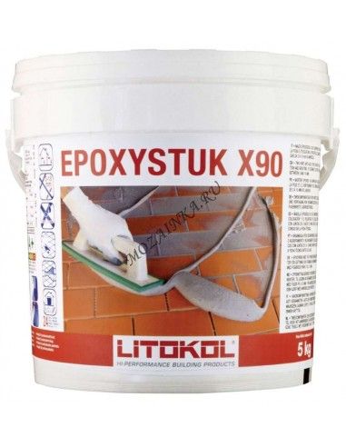 Litokol Epoxystuk X90 C.15 (Серый) 5 кг затирка эпоксидная