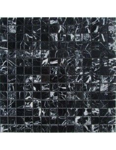 M081-20-8P Nero Marquina каменная мозаика "Философия Мозаики"