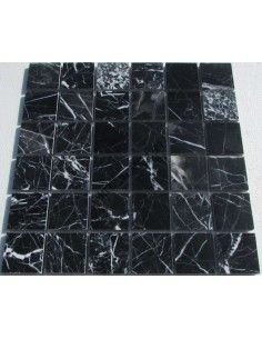 M081-48-8P Nero Marquina каменная мозаика "Философия Мозаики" 2