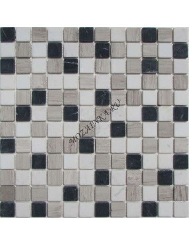 Mix Black Grey 23-4T каменная мозаика "Философия Мозаики"