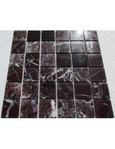 Rosso Levanto 48-6P каменная мозаика "Философия Мозаики" 2