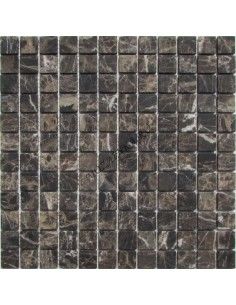 Emperador Dark 23-4T каменная мозаика "Философия Мозаики"