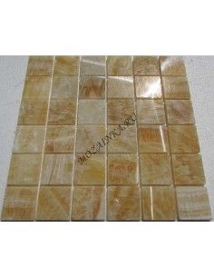 M073-48-8P Onyx Yellow мозаика из оникса "Философия Мозаики" 2