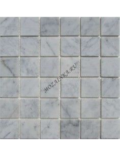 Bianco Carrara 48-6P каменная мозаика "Философия Мозаики"