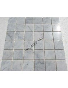 Bianco Carrara 48-6P каменная мозаика "Философия Мозаики" 2