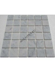 Bianco Carrara 48-6T каменная мозаика "Философия Мозаики" 2