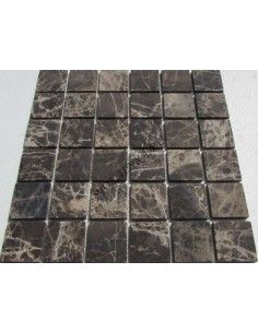 Emperador Dark 48-8T каменная мозаика "Философия Мозаики" 2