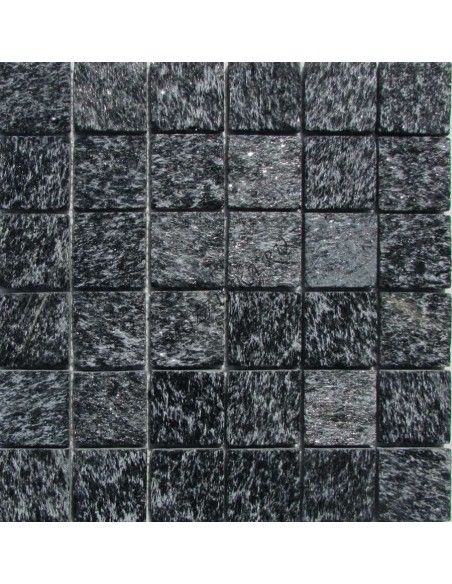 Shiny Black 48 мозаика из сланца "Философия Мозаики"