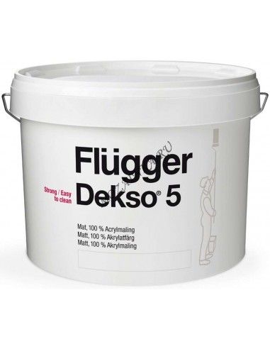 Flugger Dekso 5 base 1 9,1л 100% - акриловая матовая краска
