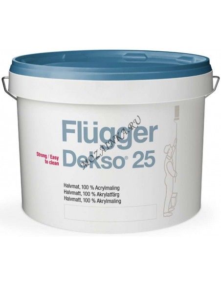 Flugger Dekso 25 base 1 9,1л 100% - акриловая полуматовая краска