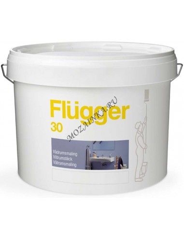 Flugger Wet Room Paint base 1 2,8л акриловая полуматовая влагостойкая краска