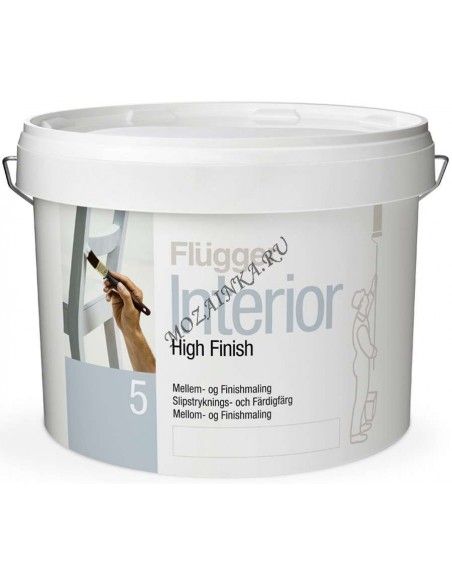 Flugger Interior High Finish 5 white 0,75л матовая акриловая краска - грунт