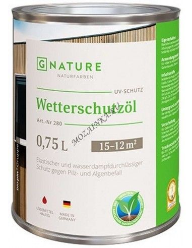 Gnature 280 Wetterschutzöl 0,375л защитное масло для внешних работ