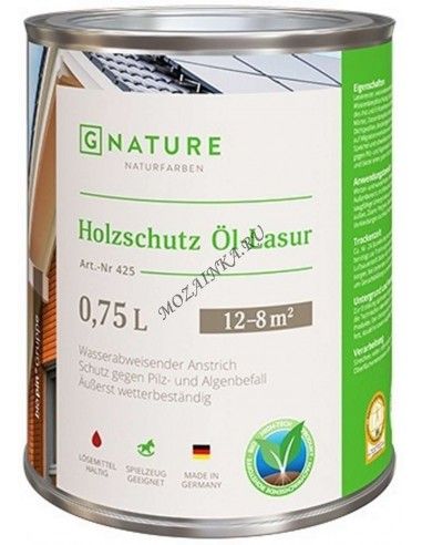 Gnature 425 Holzschutz Öl-Lasur масло-лазурь для дерева 0,75л