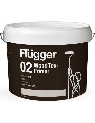 Flugger 02 Wood Tex Priming Paint (Grundmaling) 3л пигментированный алкидный грунт для дерева
