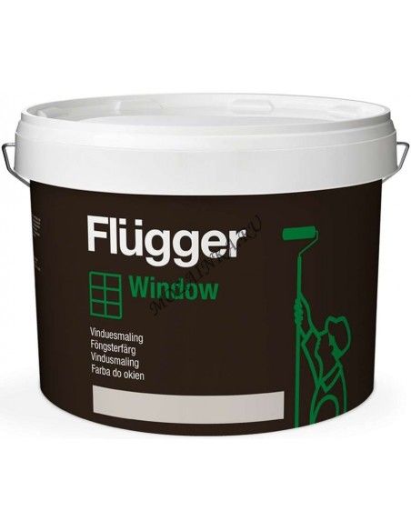 Flugger Wood Tex Window Paint 0,75л полуглянцевая краска для окон и дверей