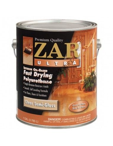 ZAR Бесцветный полиуретановый лак для внутренних работ (0,946 литр., полуматовый)