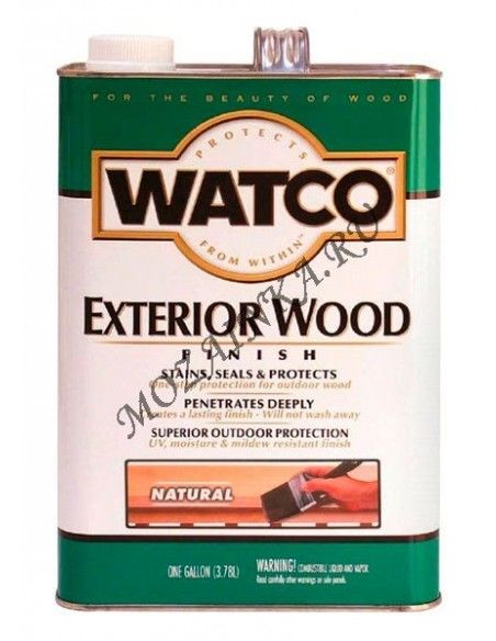 Watco Защитное масло для деревянных фасадов и террас Прозрачное лимонного оттенка 3.78 л