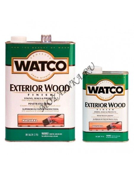 Watco Защитное масло для деревянных фасадов и террас Прозрачное лимонного оттенка 3.78 л