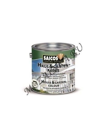 Saicos Краска для дерева для наружных и внутренних работ Haus & Garten-Farbe 2500 Сизый