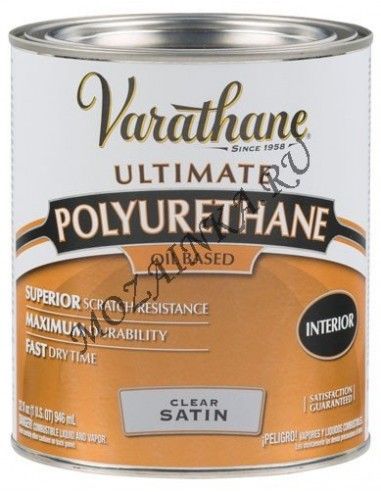 Varathane Лак полиуретановый органо-растворимый для внутренних работ Полуматовый 0.946 л