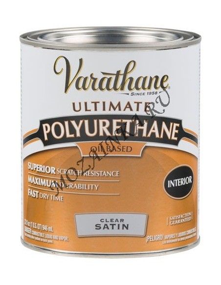 Varathane Лак полиуретановый органо-растворимый для внутренних работ Полуматовый 0.946 л